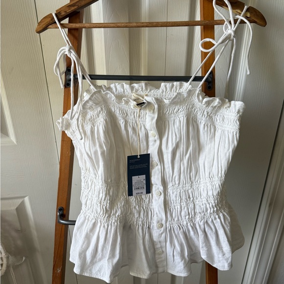 Universal Thread White Smocked Camisole - Picture 1 of 3